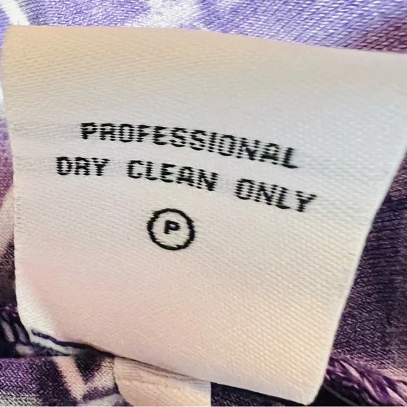 Calvin Klein Pleated Neck Diamond Pattern Sleeveless Blouse Purple Size Large - Picture 5 of 12